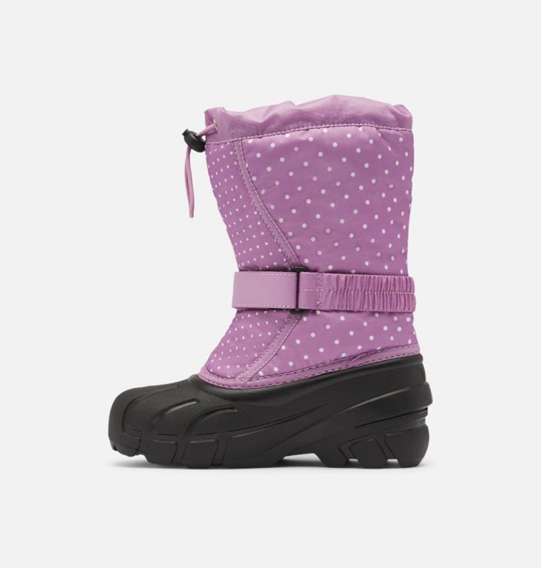 Sorel Childrens Flurry™ Print - Kids Snow Boots Purple/Black - 746953HIP